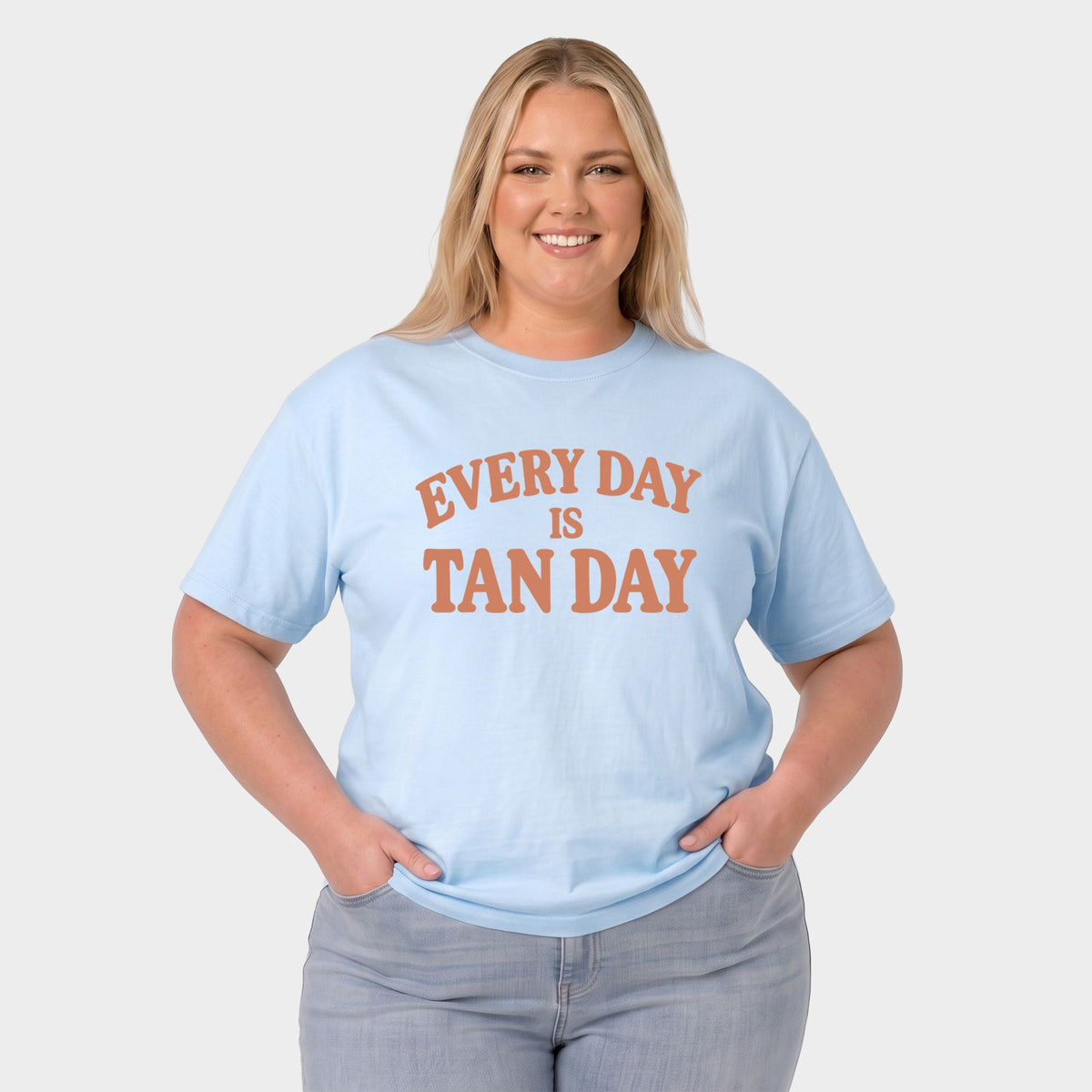 Every Day Is Tan Day - Women's Plus Garment Dyed Tee