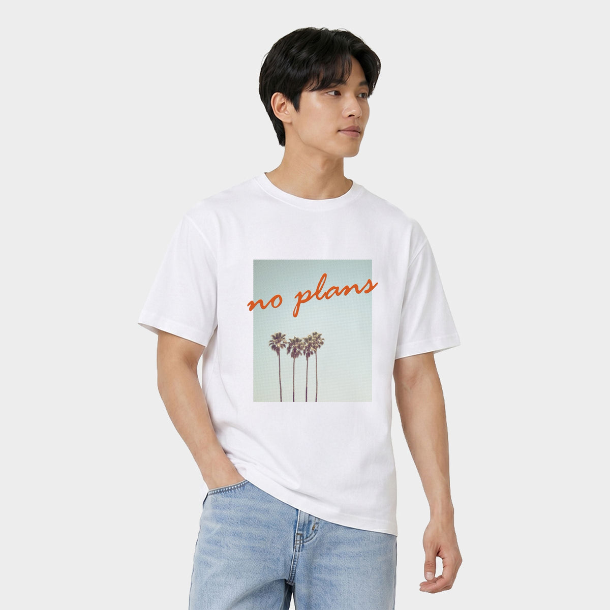 No Plans Puff Print - Men's Garment Dyed Graphic T-Shirt