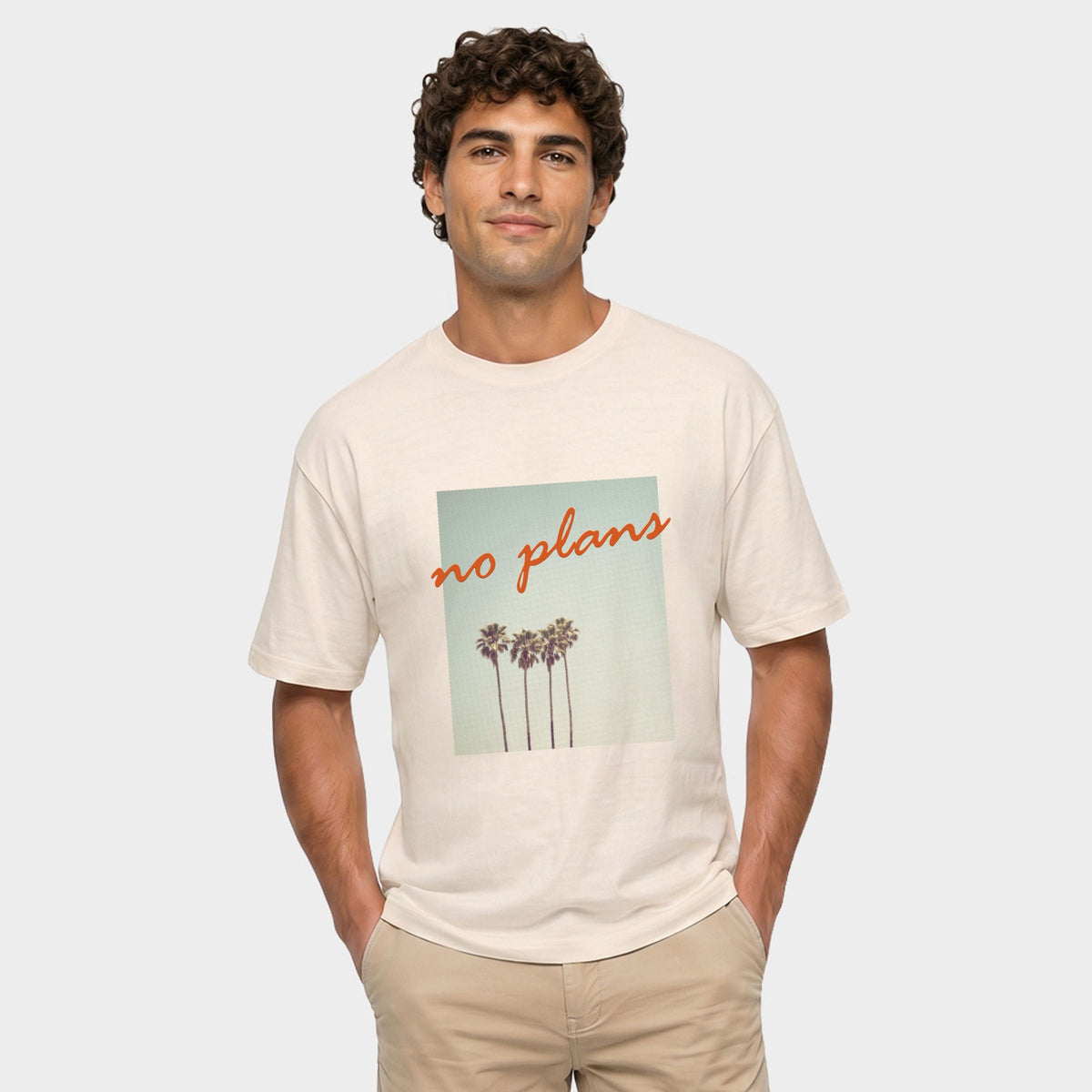 No Plans Puff Print - Men's Garment Dyed Graphic T-Shirt