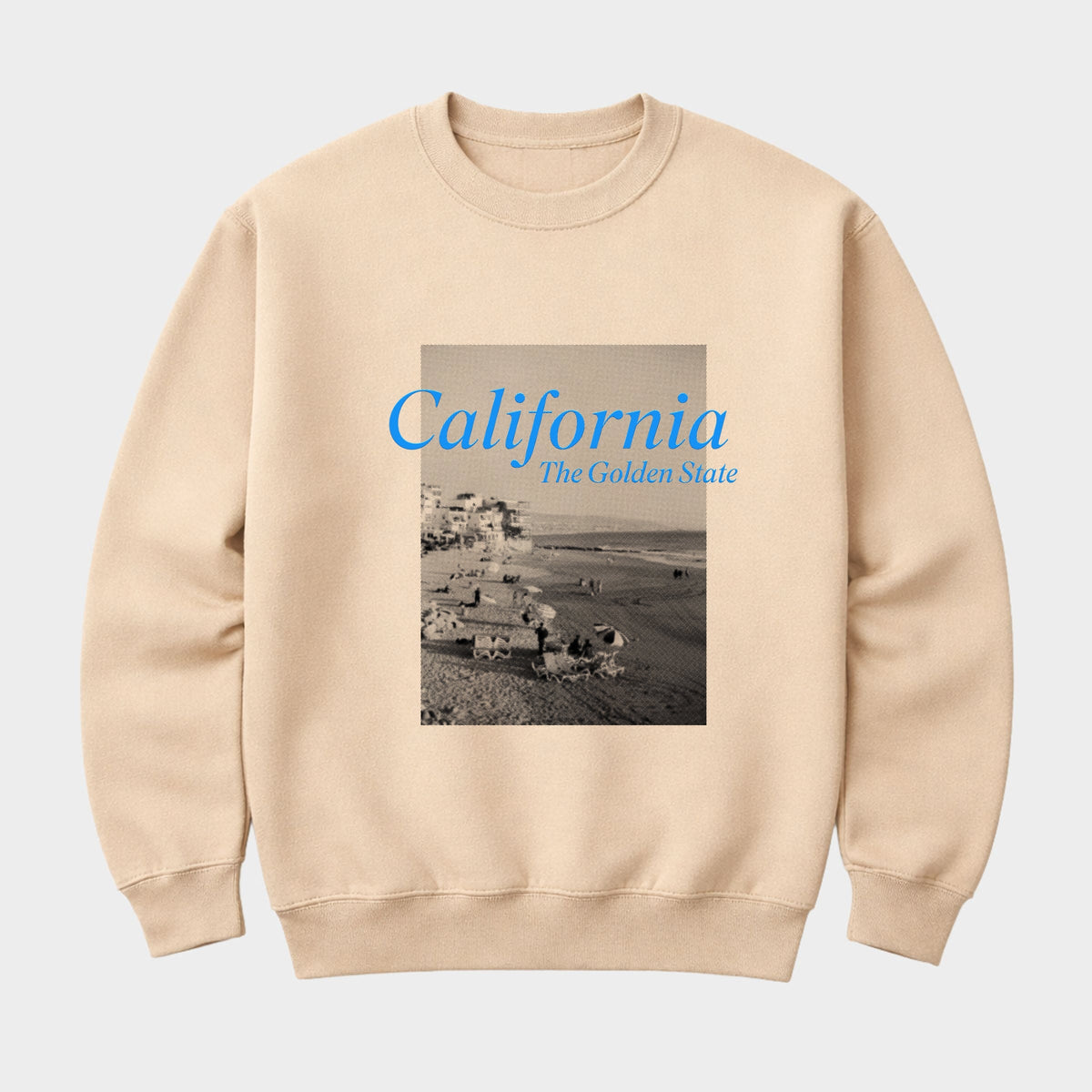 California Golden State Puff Print - Men's Graphic Sweatshirt