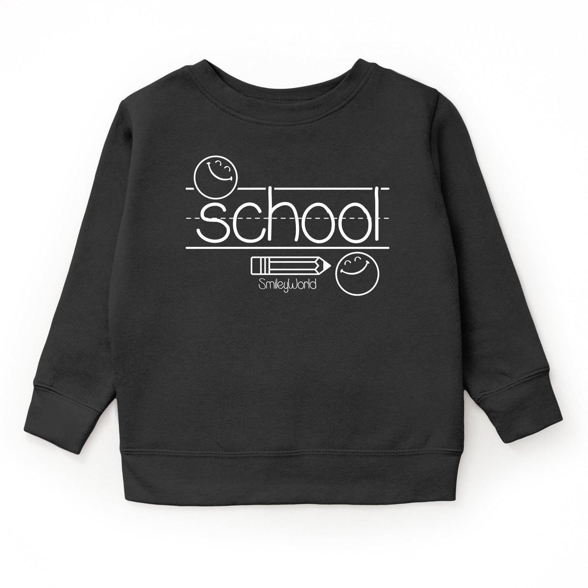 SmileyWorld School Handwriting Lines - Youth Graphic Sweatshirt