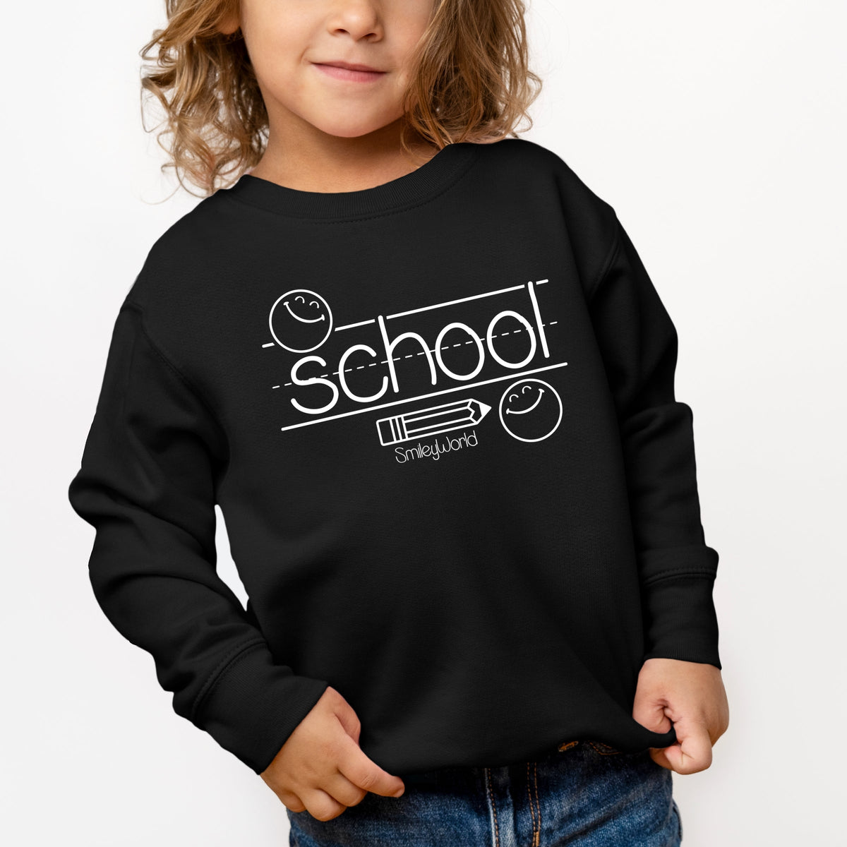 SmileyWorld School Handwriting Lines - Toddler Graphic Sweatshirt