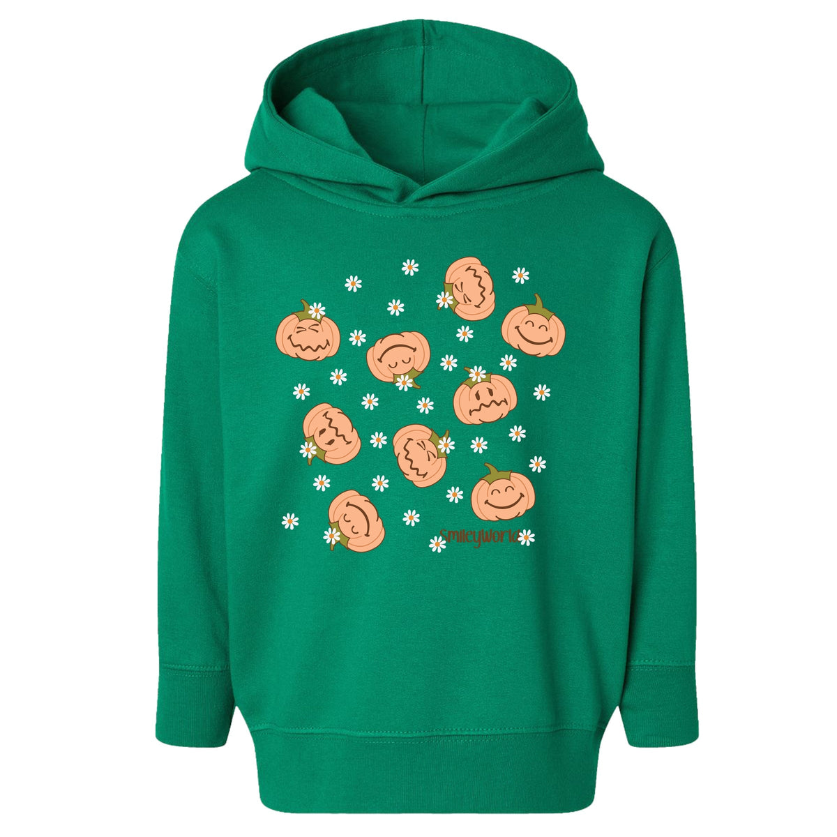 SmileyWorld Pumpkin Collage Daisies - Toddler Hoodie