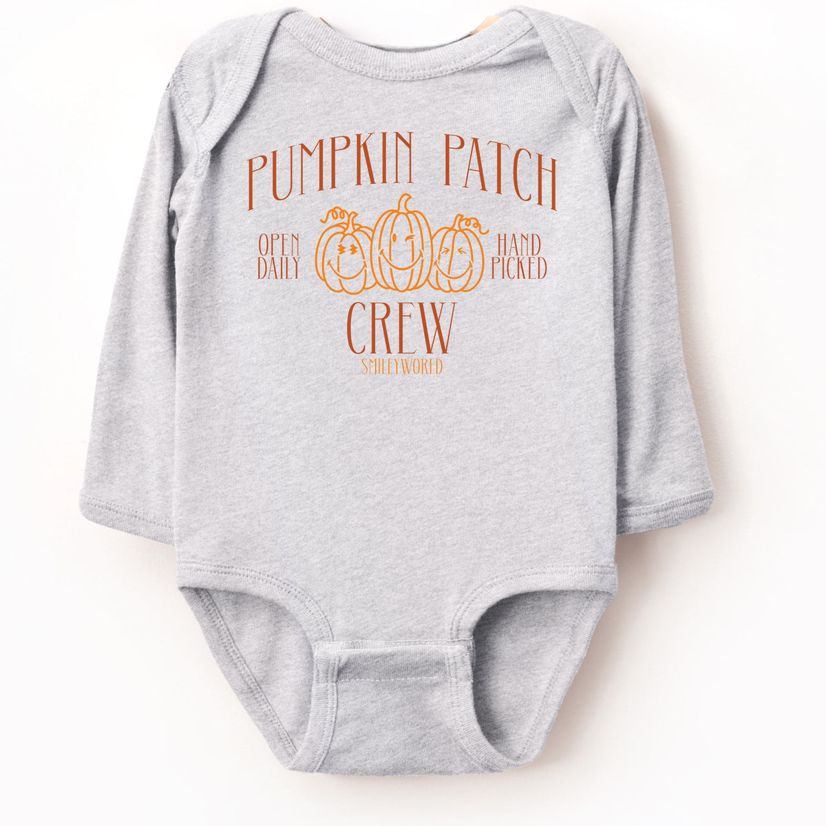 SmileyWorld Pumpkin Patch Crew - Baby Long Sleeve Bodysuit