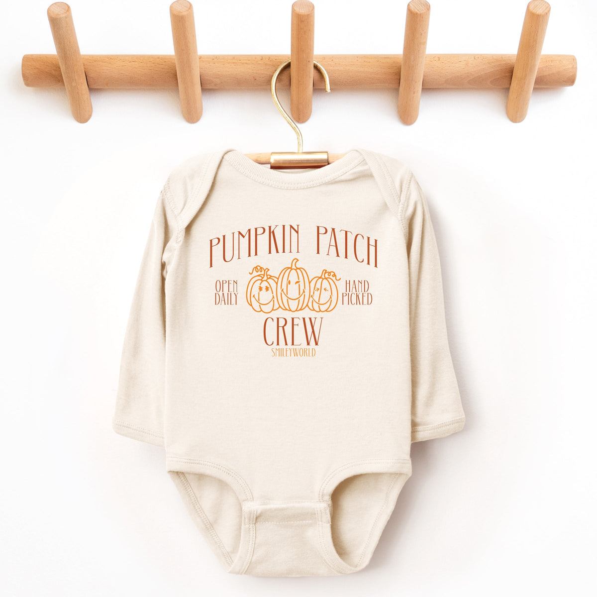 SmileyWorld Pumpkin Patch Crew - Baby Long Sleeve Bodysuit