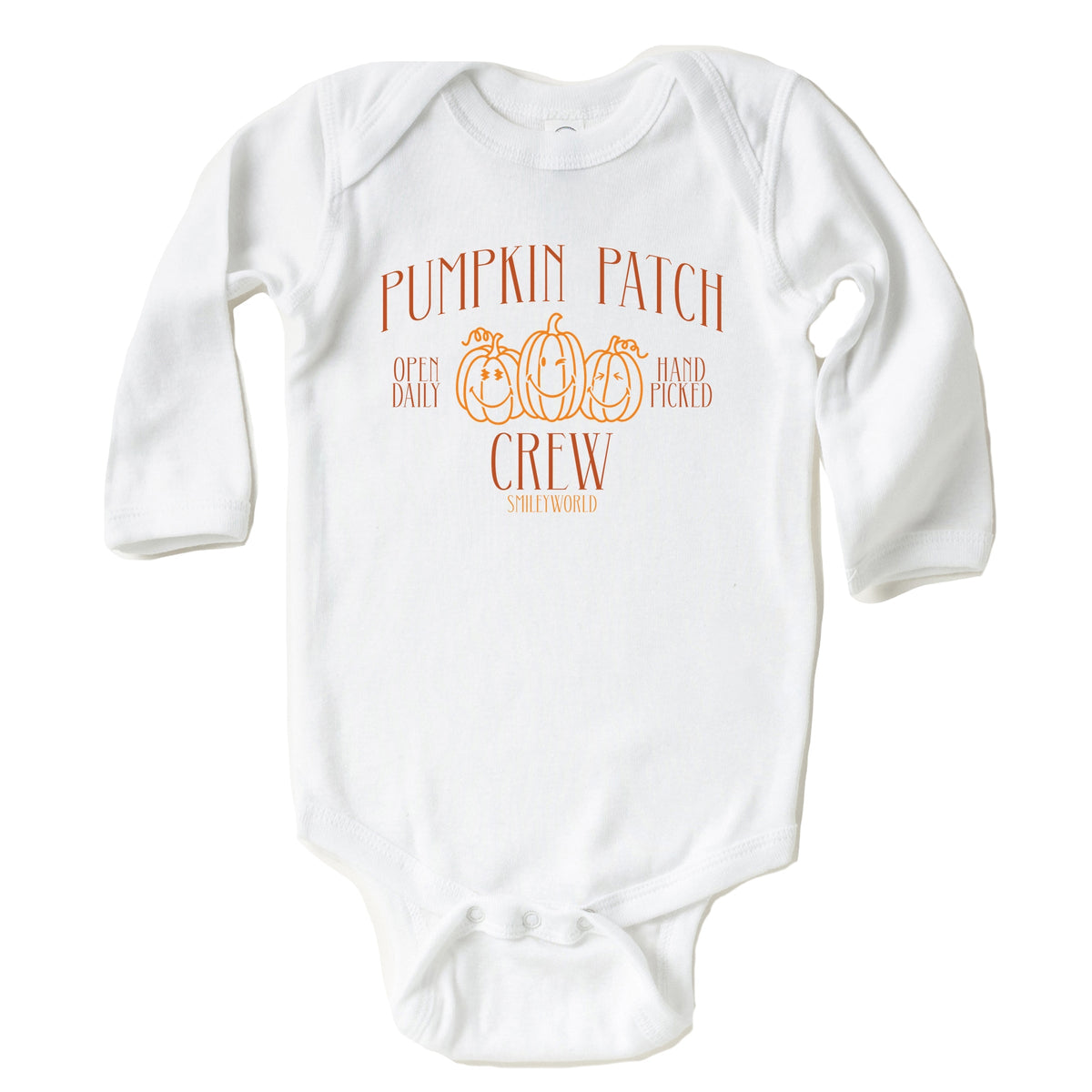 SmileyWorld Pumpkin Patch Crew - Baby Long Sleeve Bodysuit