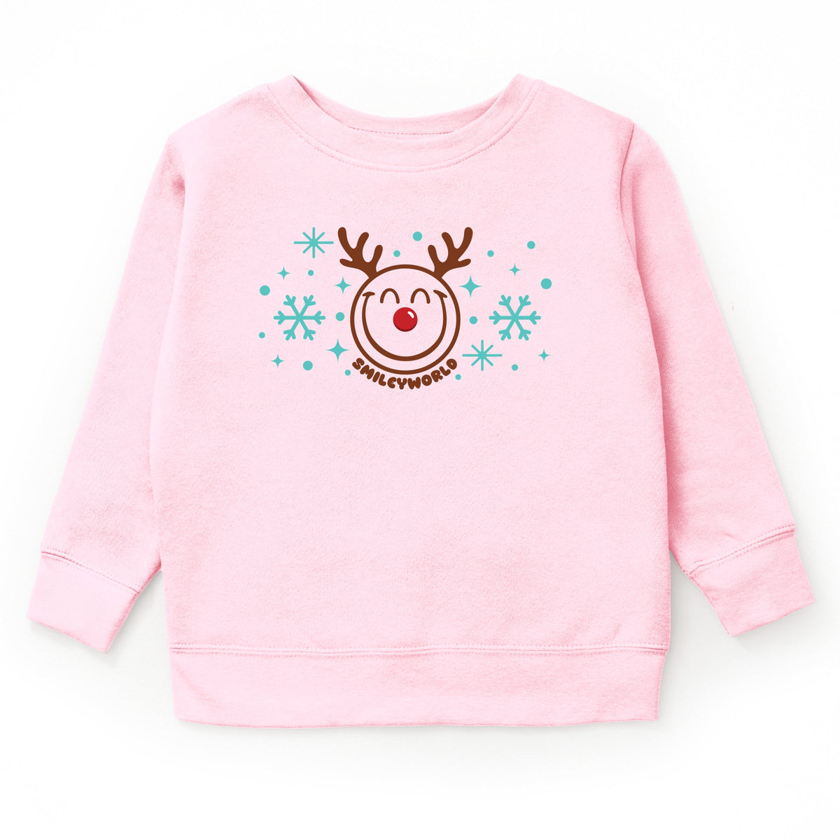 SmileyWorld Reindeer Snowflakes - Toddler Graphic Sweatshirt and Youth Graphic Sweatshirt