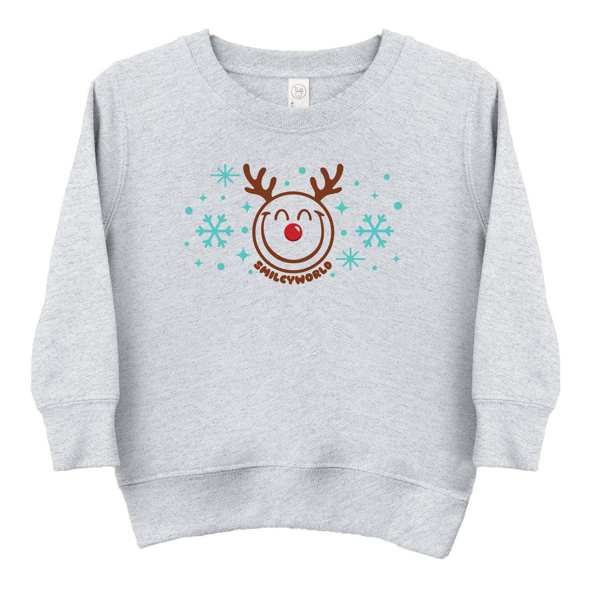 SmileyWorld Reindeer Snowflakes - Toddler Graphic Sweatshirt and Youth Graphic Sweatshirt