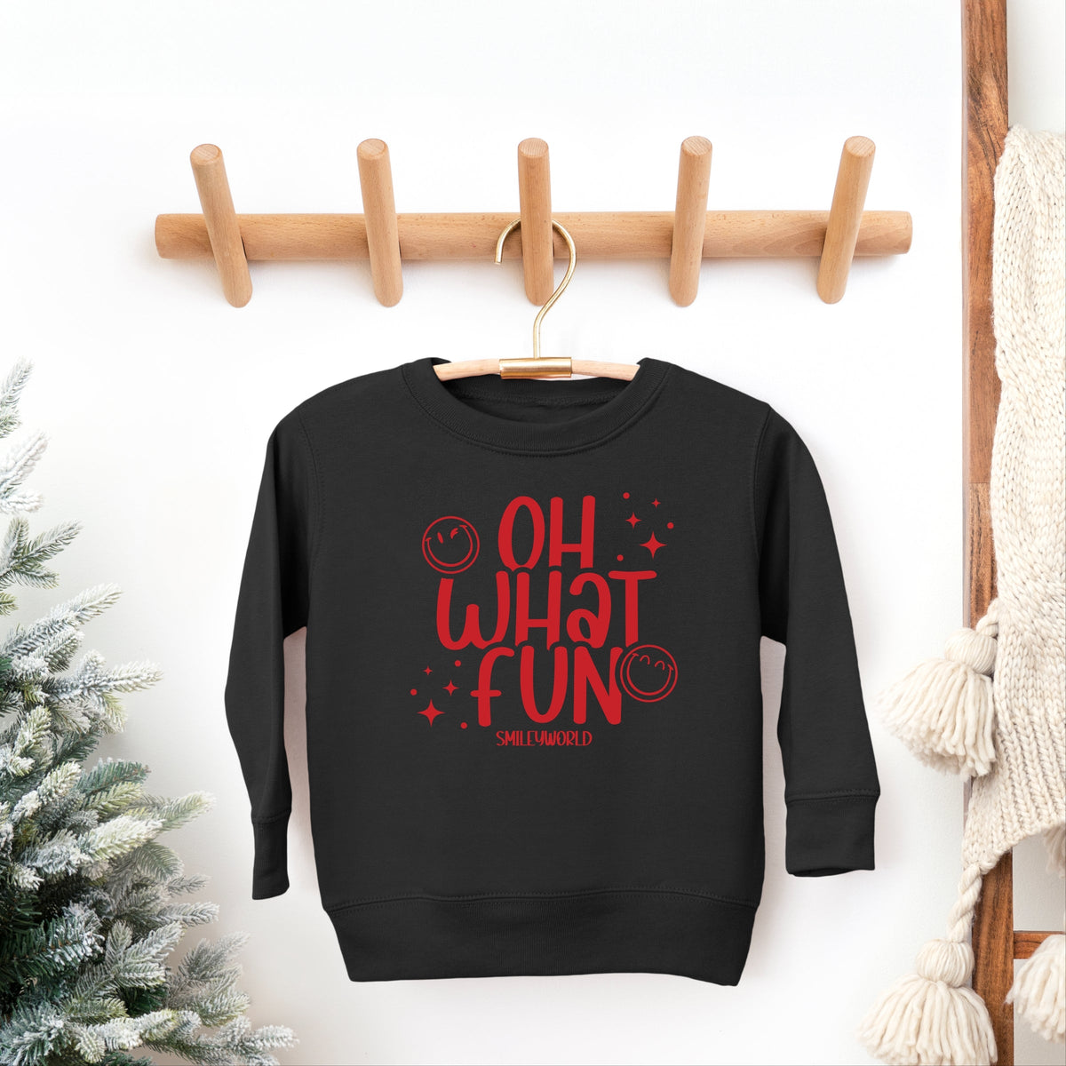 SmileyWorld Oh What Fun - Toddler Graphic Sweatshirt and Youth Graphic Sweatshirt