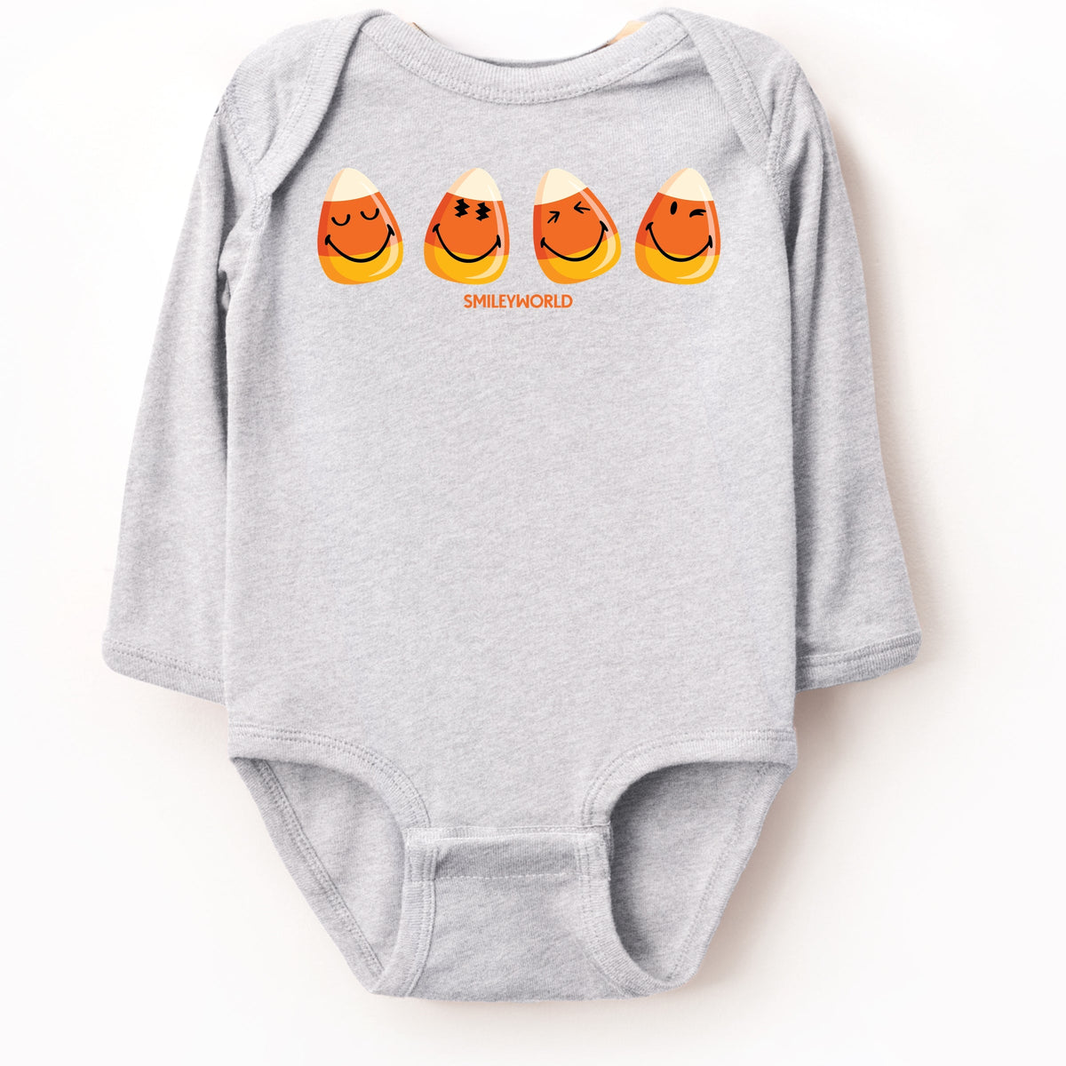 SmileyWorld Candy Corn Smiles - Baby Long Sleeve Bodysuit