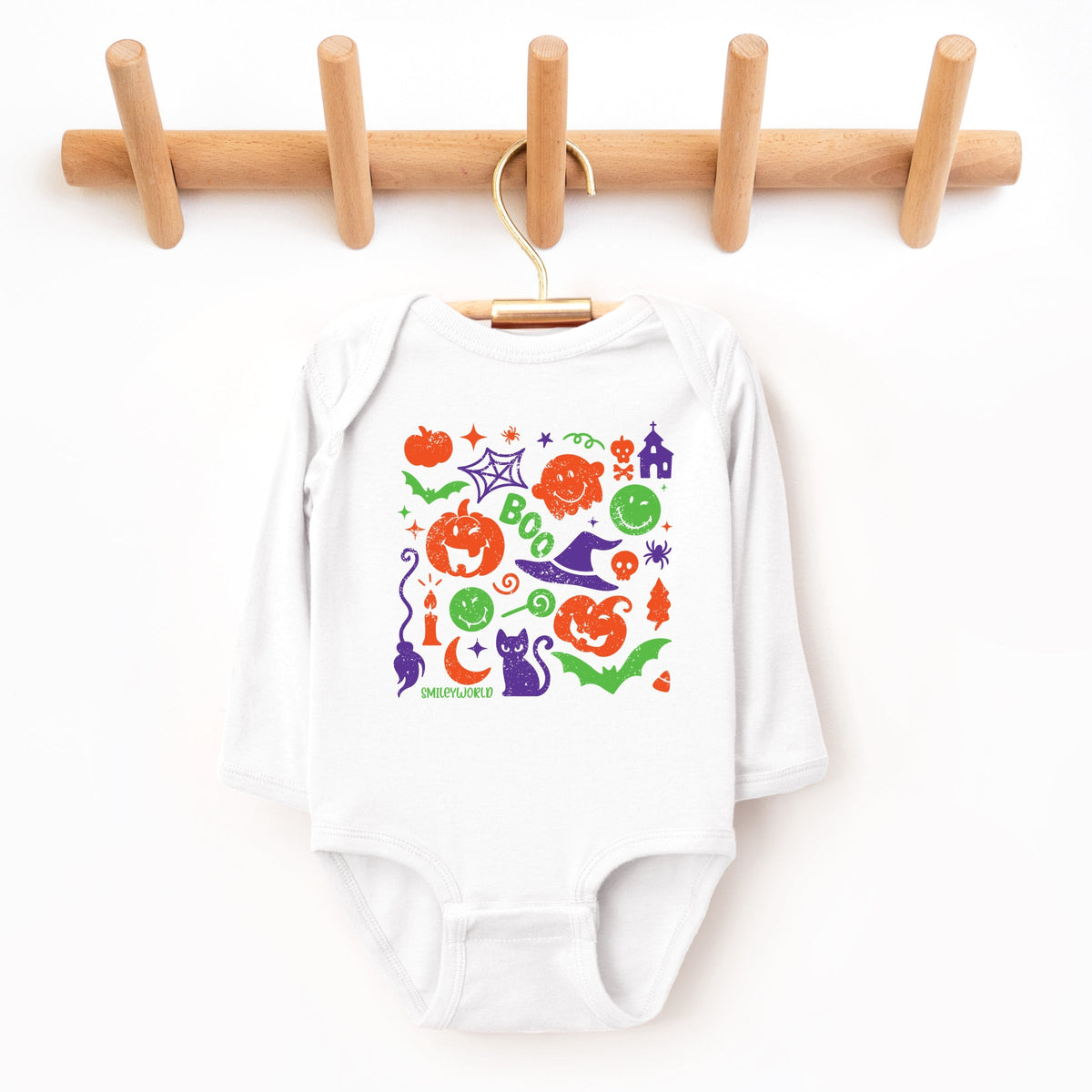 SmileyWorld Halloween Silhouette - Baby Long Sleeve Bodysuit