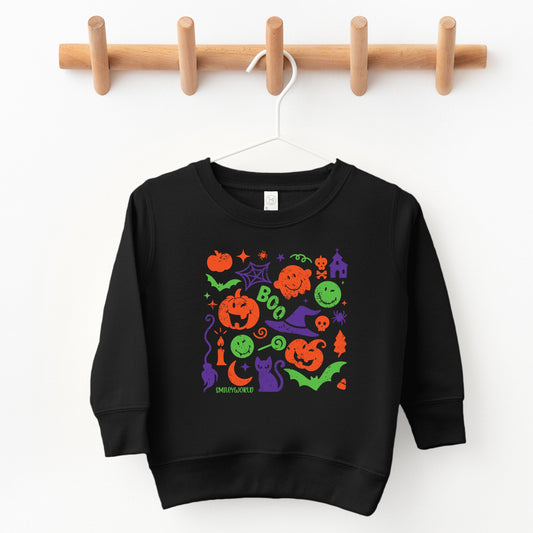 SmileyWorld Halloween Silhouette - Toddler Graphic Sweatshirt and Youth Graphic Sweatshirt