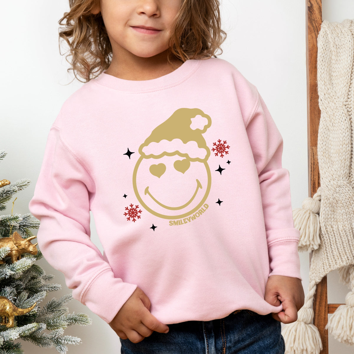 SmileyWorld Christmas Heart Eyes - Toddler Graphic Sweatshirt