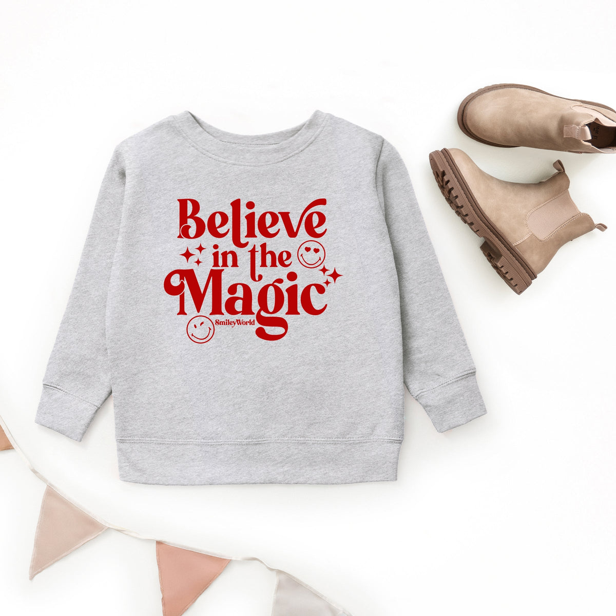 SmileyWorld Believe in Magic Sparkle - Youth Graphic Sweatshirt