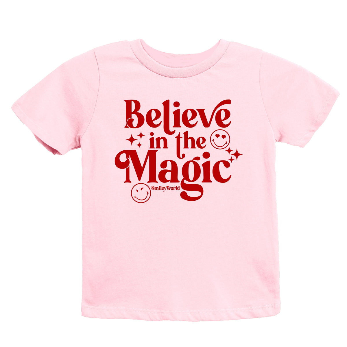 SmileyWorld Believe in Magic Sparkle - Youth Short Sleeve Graphic T-Shirt