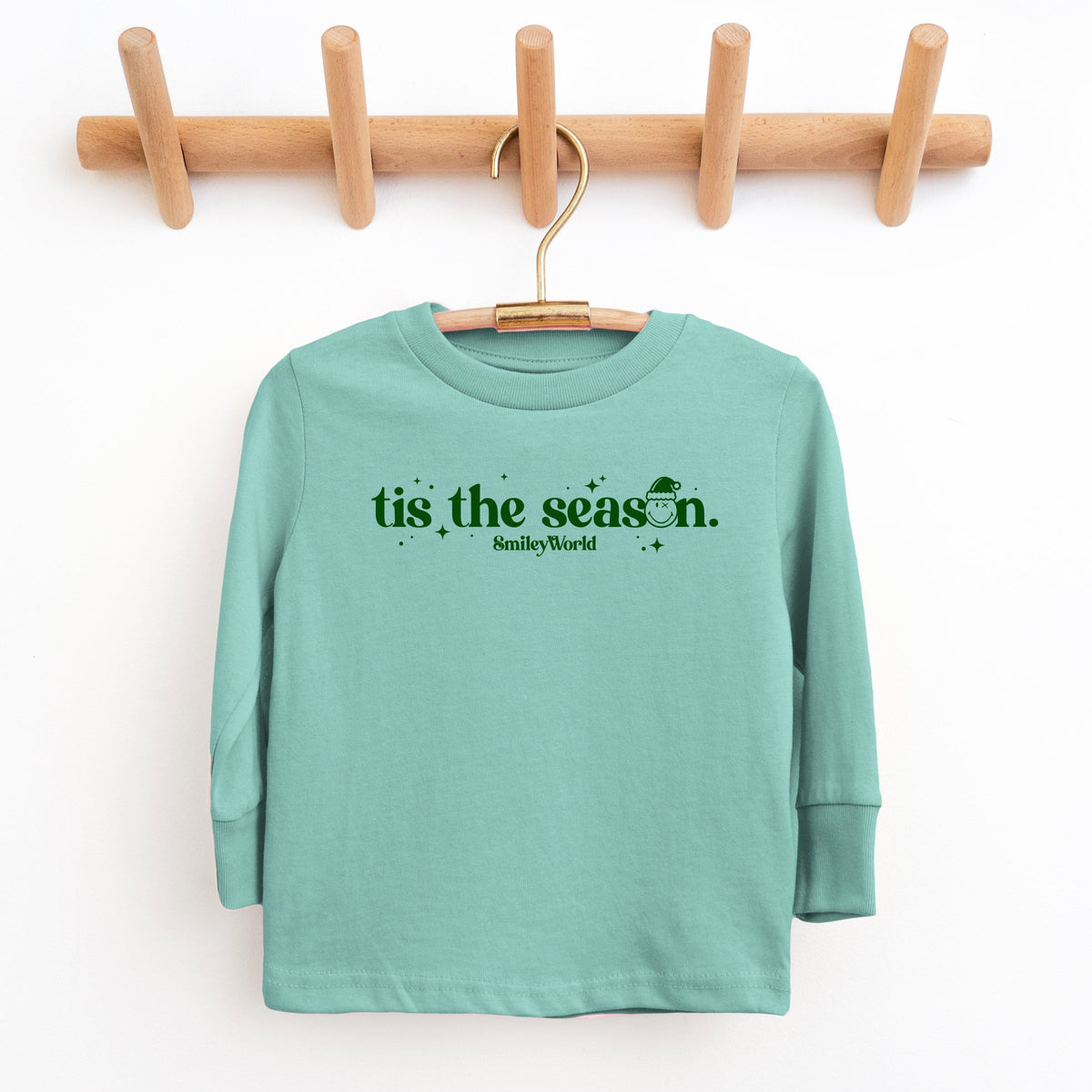 SmileyWorld Tis The Season Sparkle  - Youth Long Sleeve Graphic T-Shirt