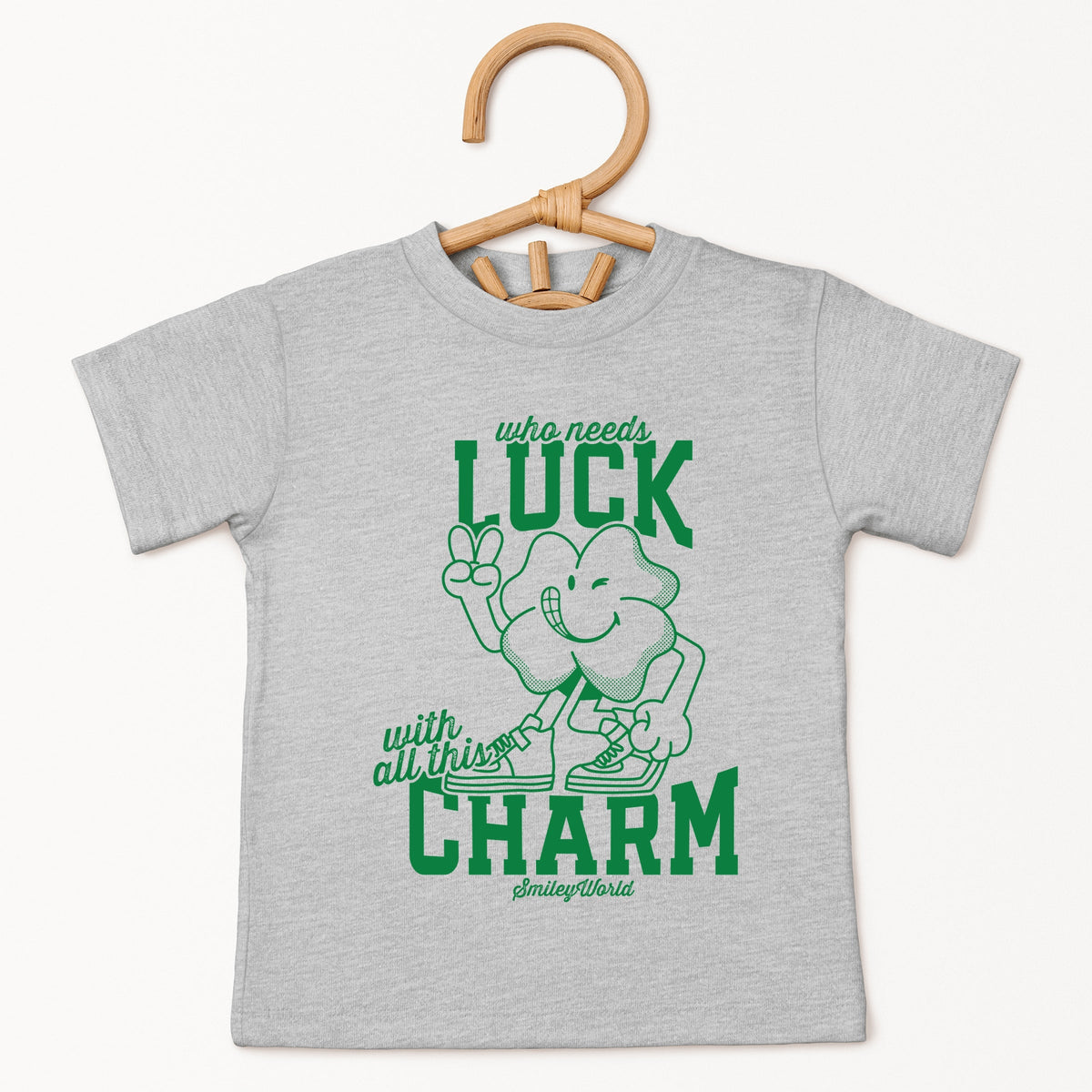 SmileyWorld Who Needs Luck - Toddler Short Sleeve Graphic T-Shirt