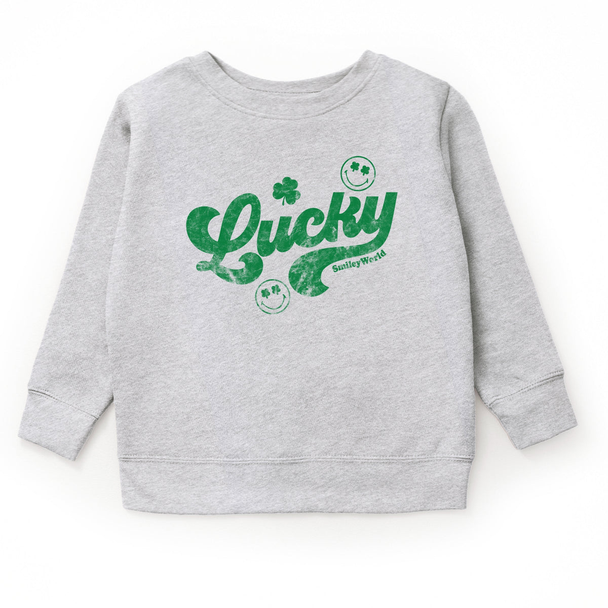 SmileyWorld Lucky Cursive Distressed - Youth Graphic Sweatshirt