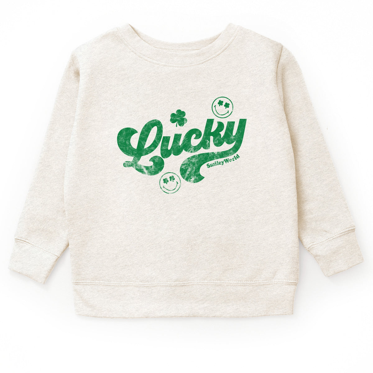 SmileyWorld Lucky Cursive Distressed - Youth Graphic Sweatshirt