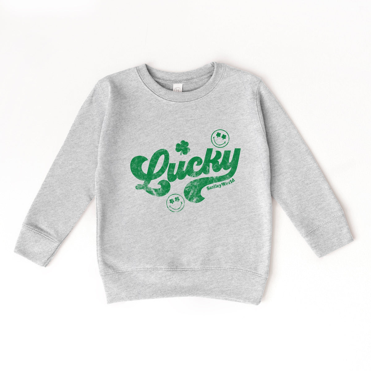 SmileyWorld Lucky Cursive Distressed - Toddler Graphic Sweatshirt