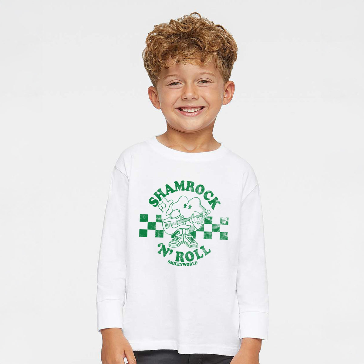 SmileyWorld Shamrock 'N' Roll - Toddler Long Sleeve Graphic Tee