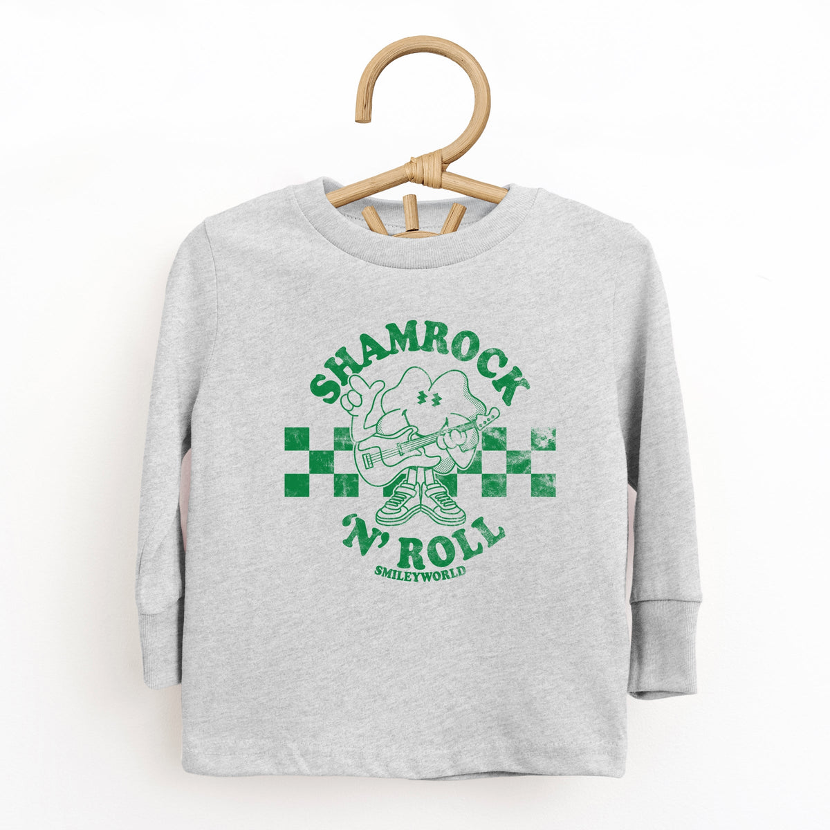 SmileyWorld Shamrock 'N' Roll - Toddler Long Sleeve Graphic Tee
