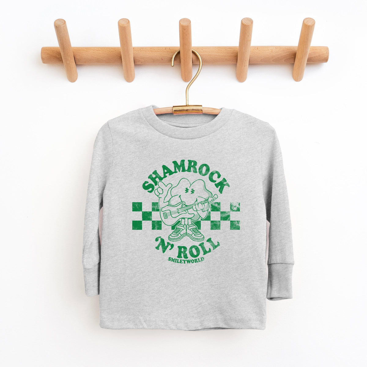SmileyWorld Shamrock 'N' Roll - Youth Long Sleeve Graphic T-Shirt