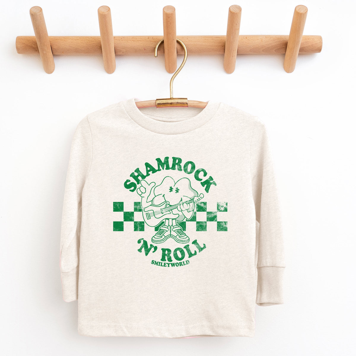 SmileyWorld Shamrock 'N' Roll - Youth Long Sleeve Graphic T-Shirt