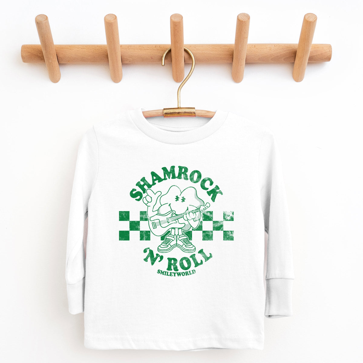 SmileyWorld Shamrock 'N' Roll - Youth Long Sleeve Graphic T-Shirt