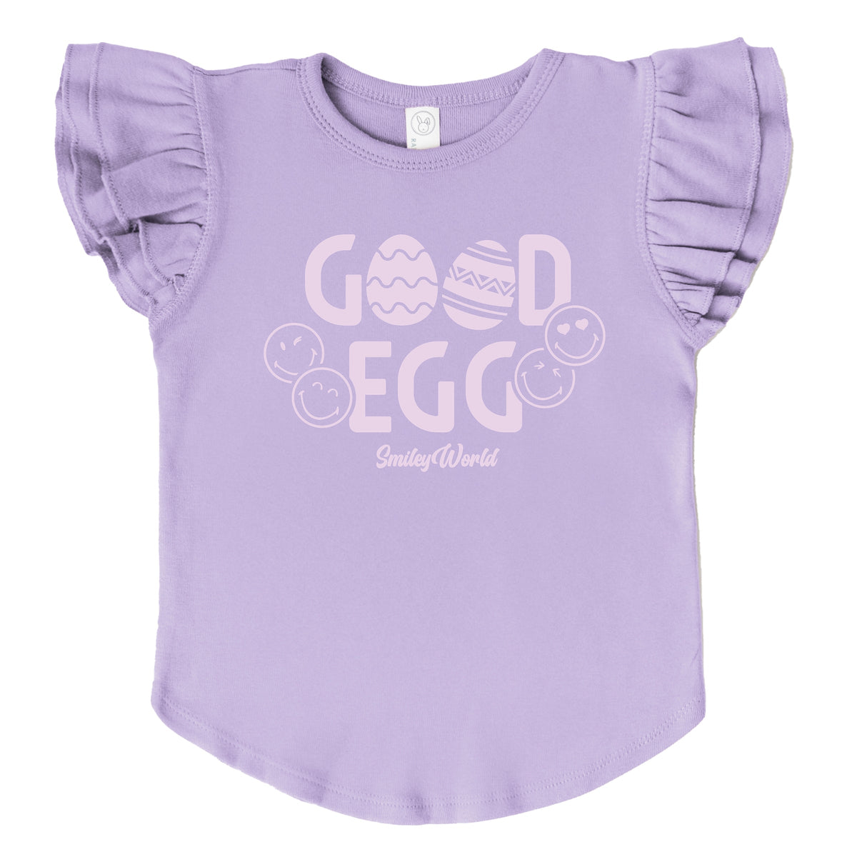 SmileyWorld Good Egg - Flutter Sleeve Graphic T-Shirt