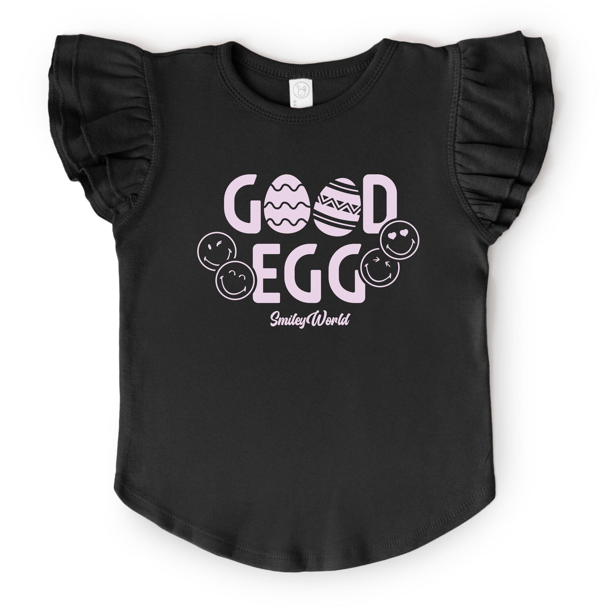 SmileyWorld Good Egg - Flutter Sleeve Graphic T-Shirt