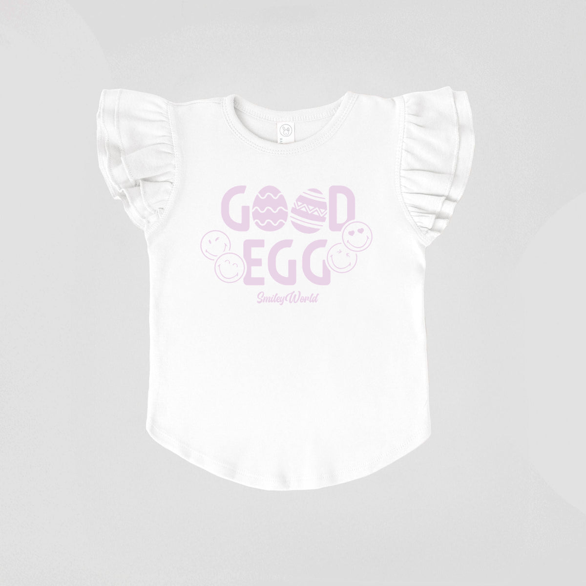SmileyWorld Good Egg - Flutter Sleeve Graphic T-Shirt