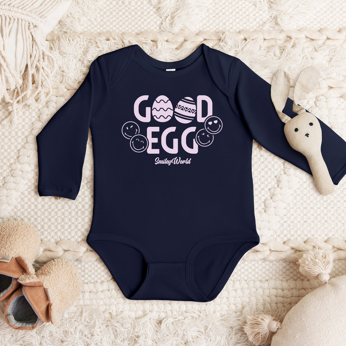 SmileyWorld Good Egg - Baby Long Sleeve Bodysuit