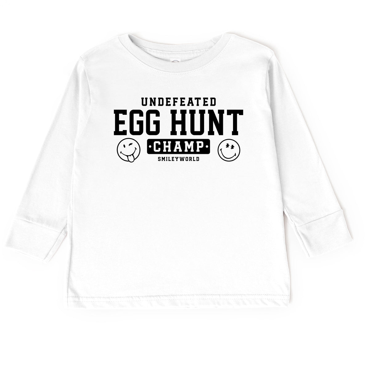 SmileyWorld Undefeated Egg Hunt Champ - Toddler Long Sleeve Graphic Tee