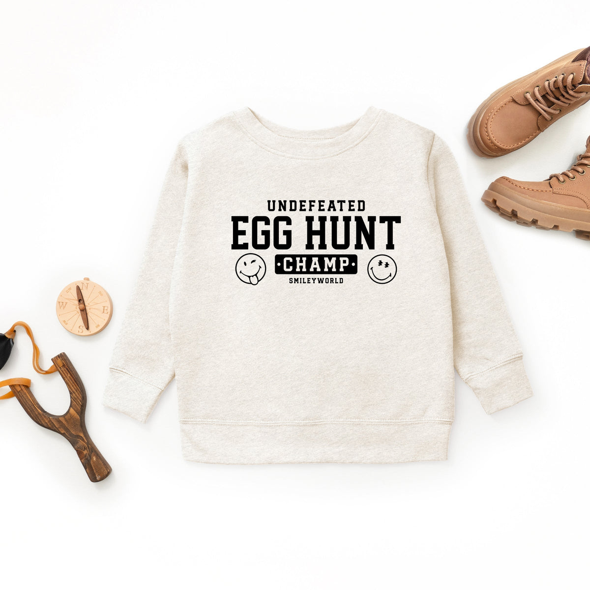SmileyWorld Undefeated Egg Hunt Champ - Youth Graphic Sweatshirt