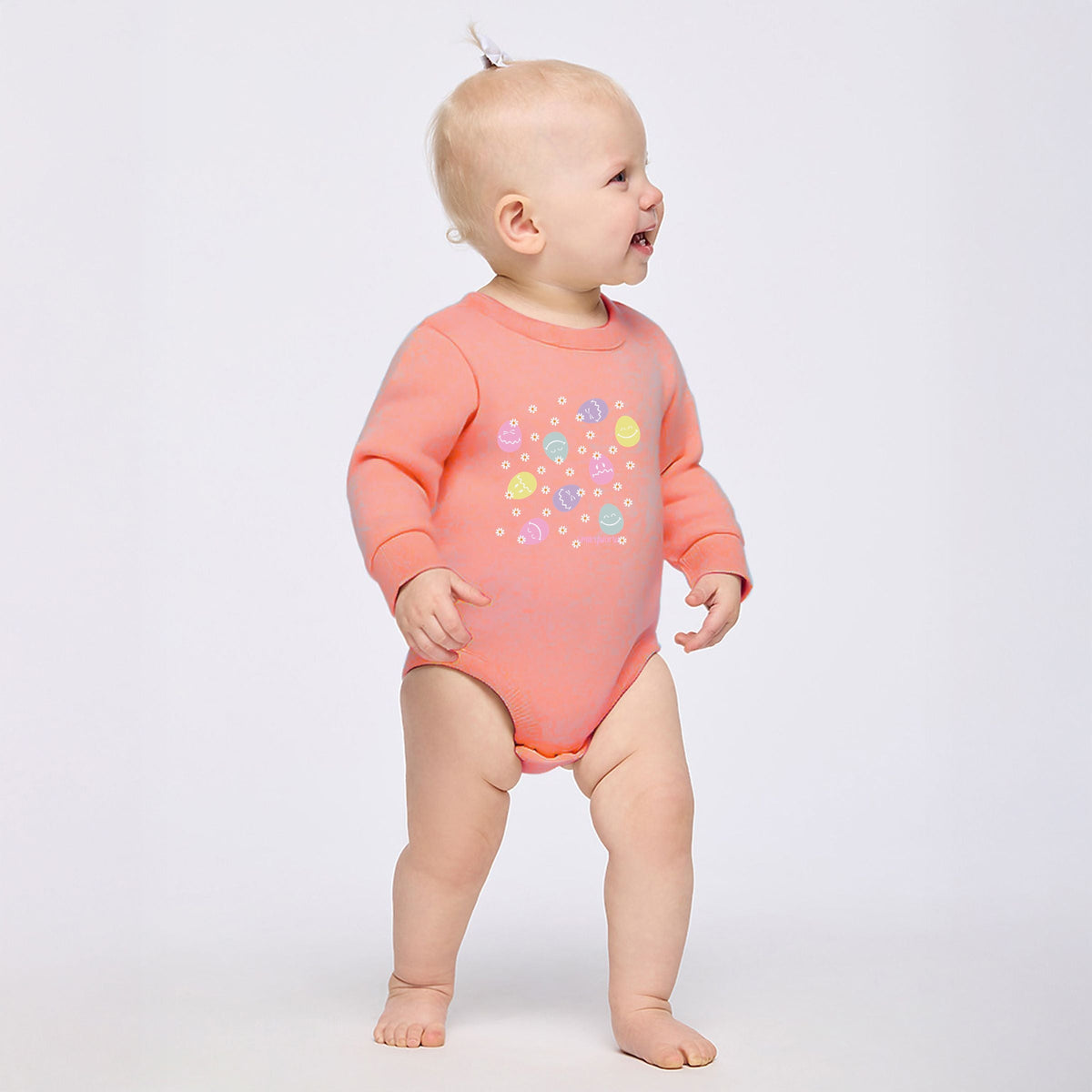 SmileyWorld Egg Flower Collage - Infant Fleece BodySuit