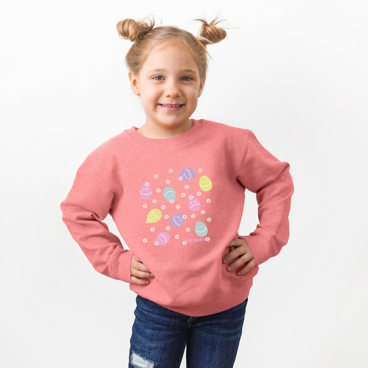 SmileyWorld Egg Flower Collage - Toddler Graphic Sweatshirt