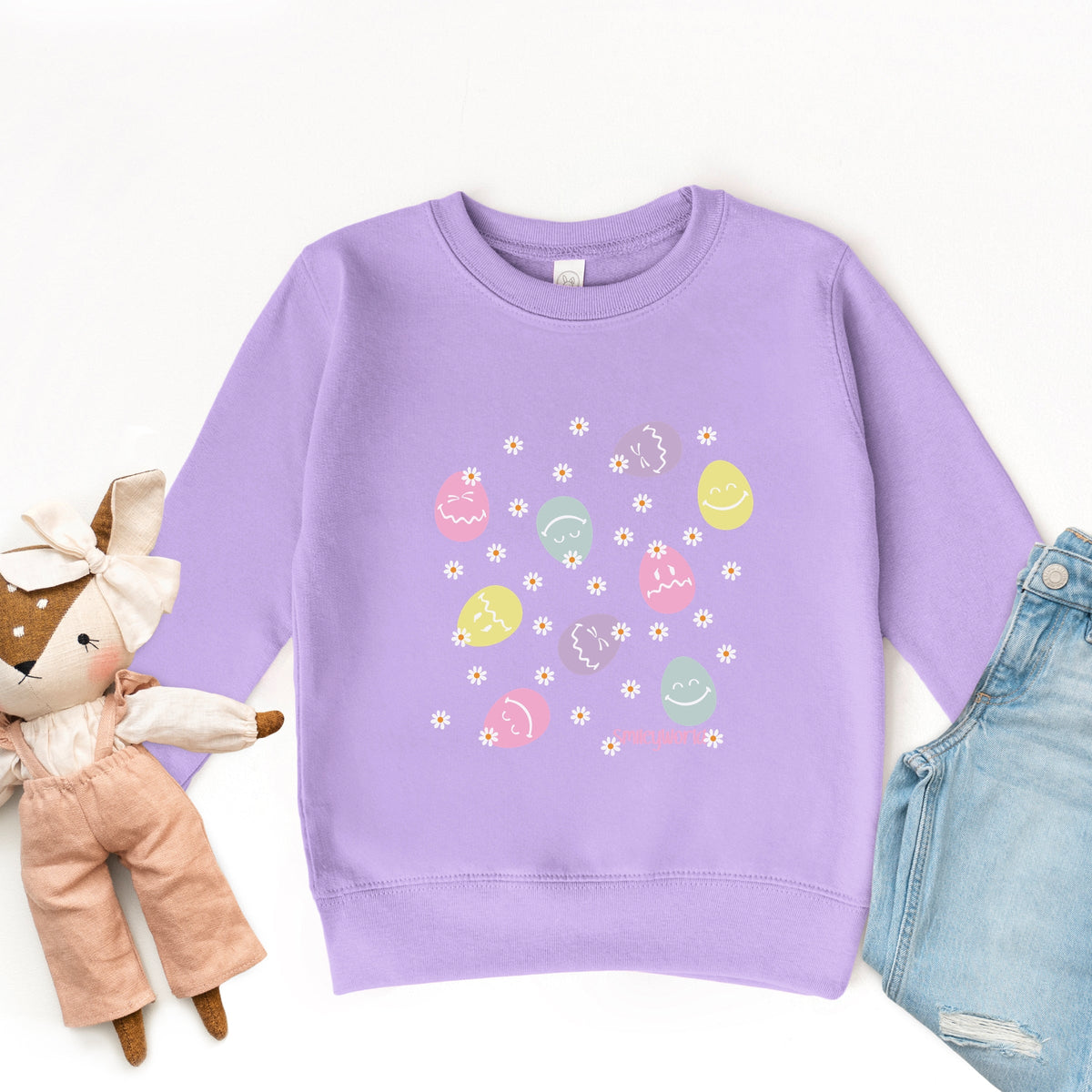 SmileyWorld Egg Flower Collage - Toddler Graphic Sweatshirt