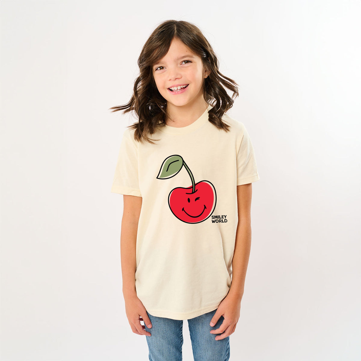 SmileyWorld Winky Cherry - Youth Short Sleeve Graphic T-Shirt