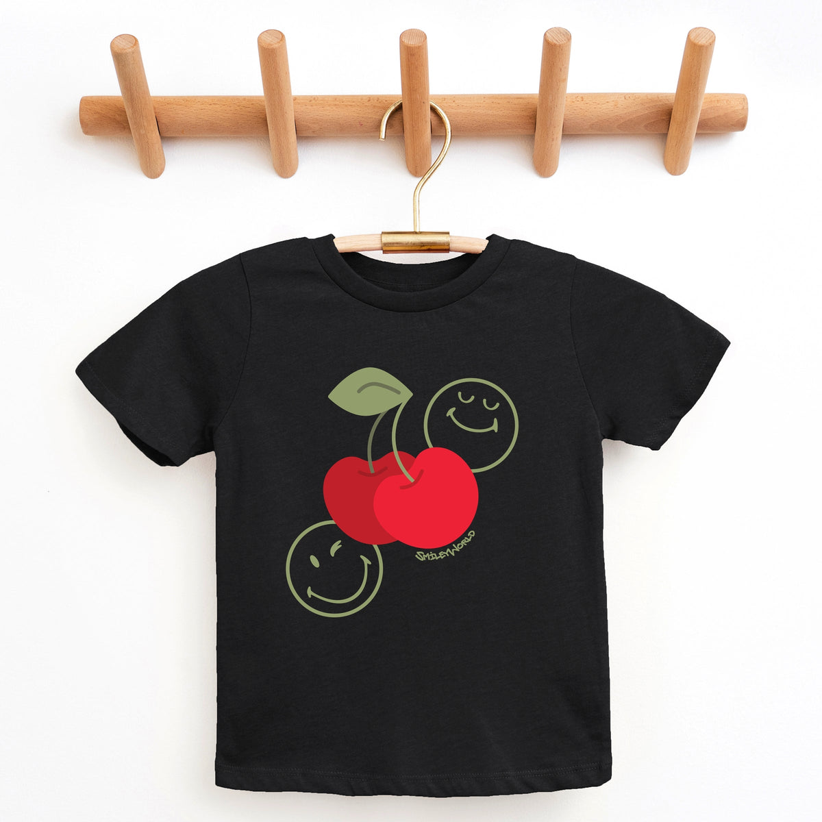 SmileyWorld Cherry Bunch - Youth Short Sleeve Graphic T-Shirt