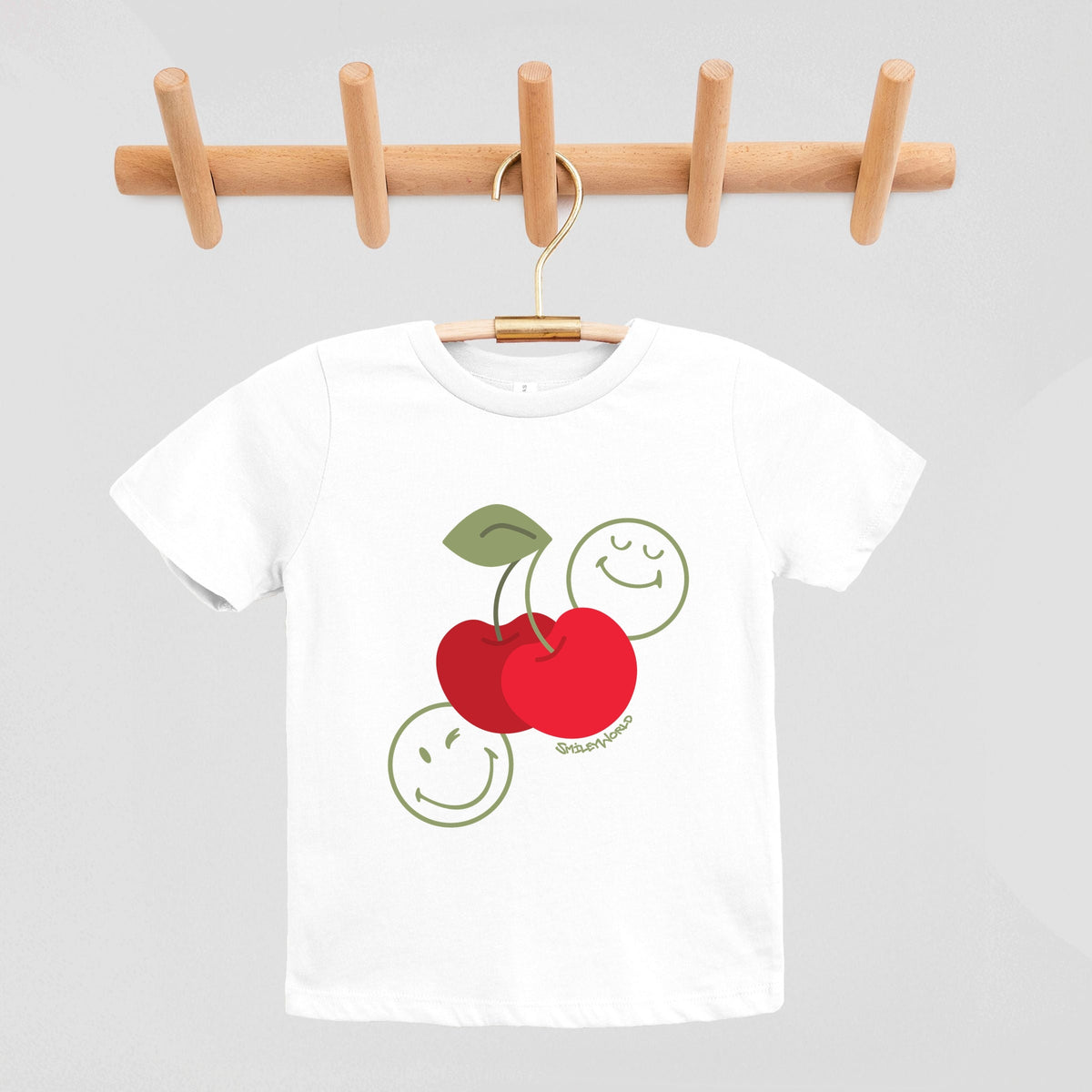 SmileyWorld Cherry Bunch - Youth Short Sleeve Graphic T-Shirt