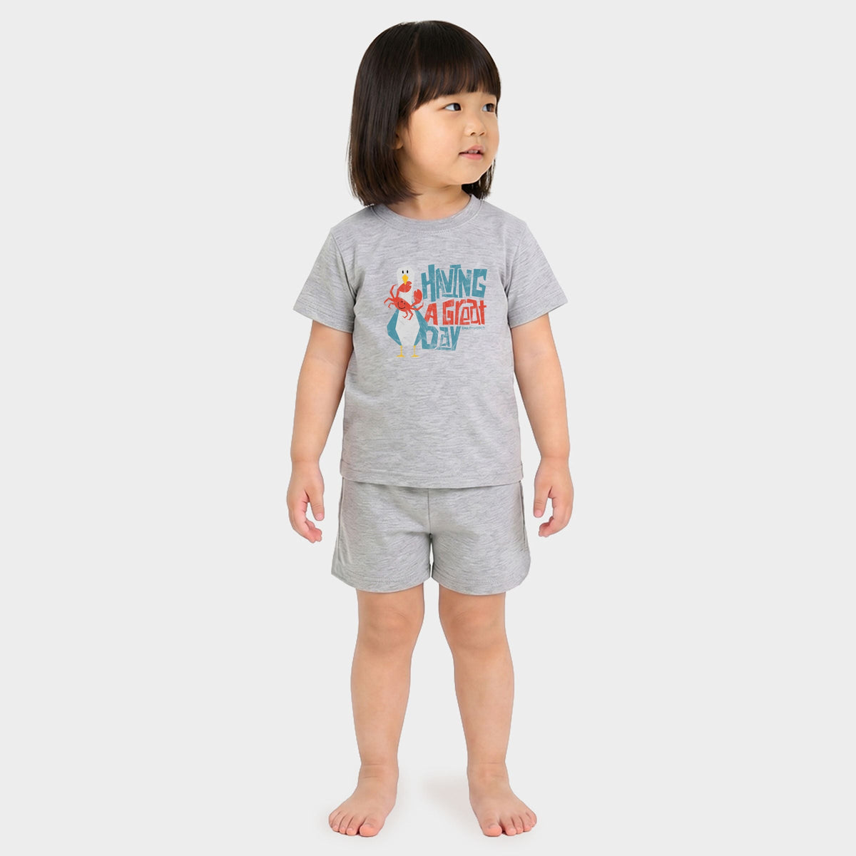 SmileyWorld Having A Great Day - Toddler Crew Shorts Set