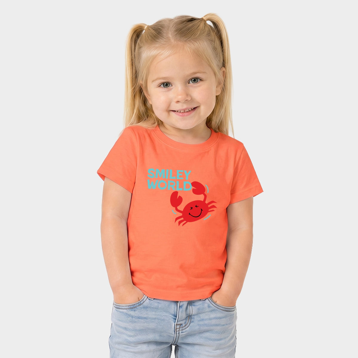 SmileyWorld Crabby - Toddler Short Sleeve Graphic T-Shirt