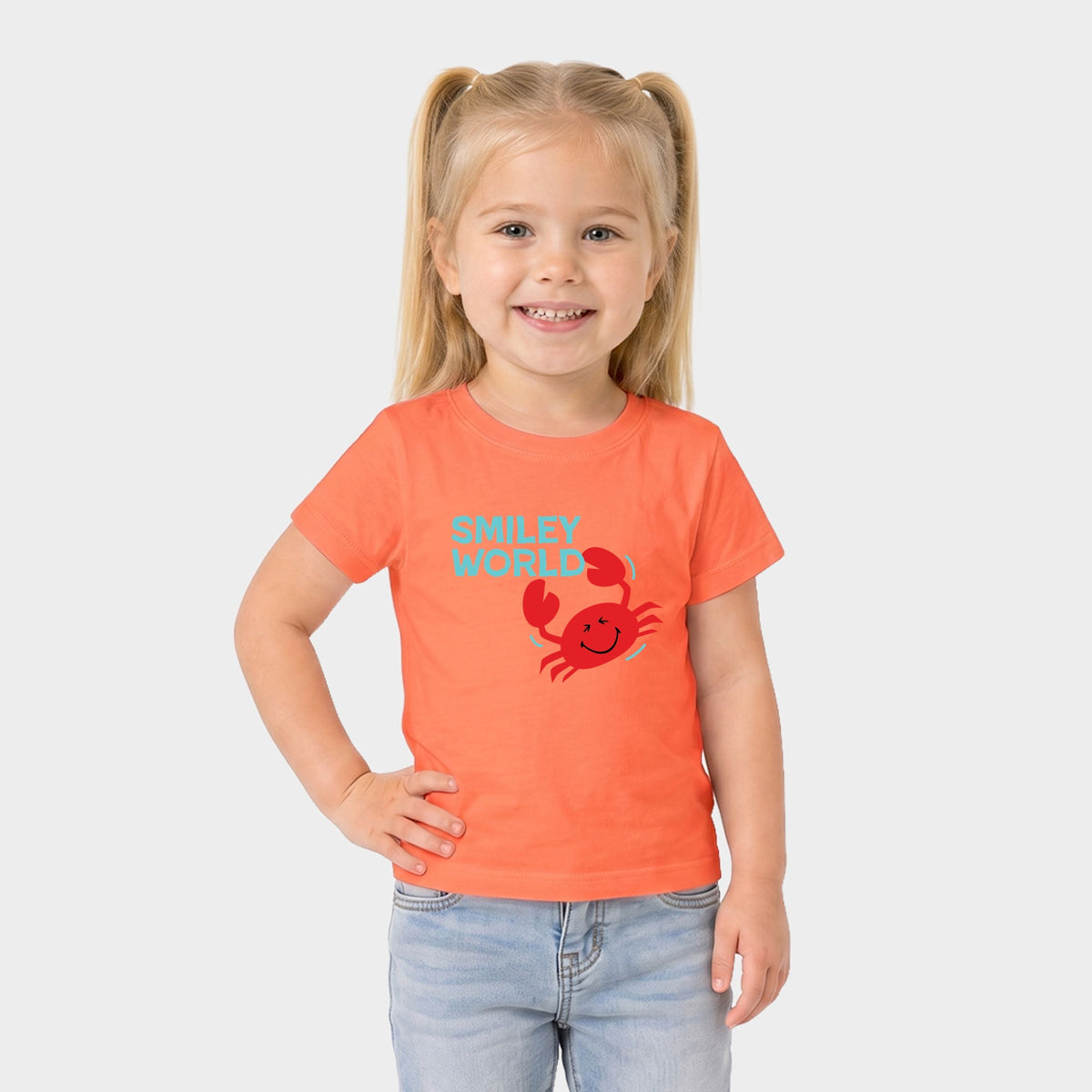 SmileyWorld Crabby - Toddler Short Sleeve Graphic T-Shirt