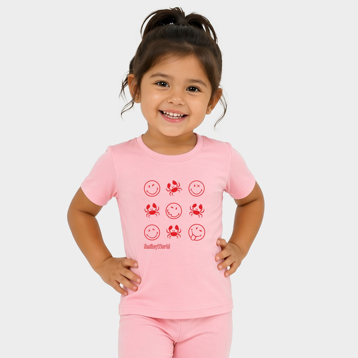 SmileyWorld Crabby Grid - Toddler Crew Shorts Set