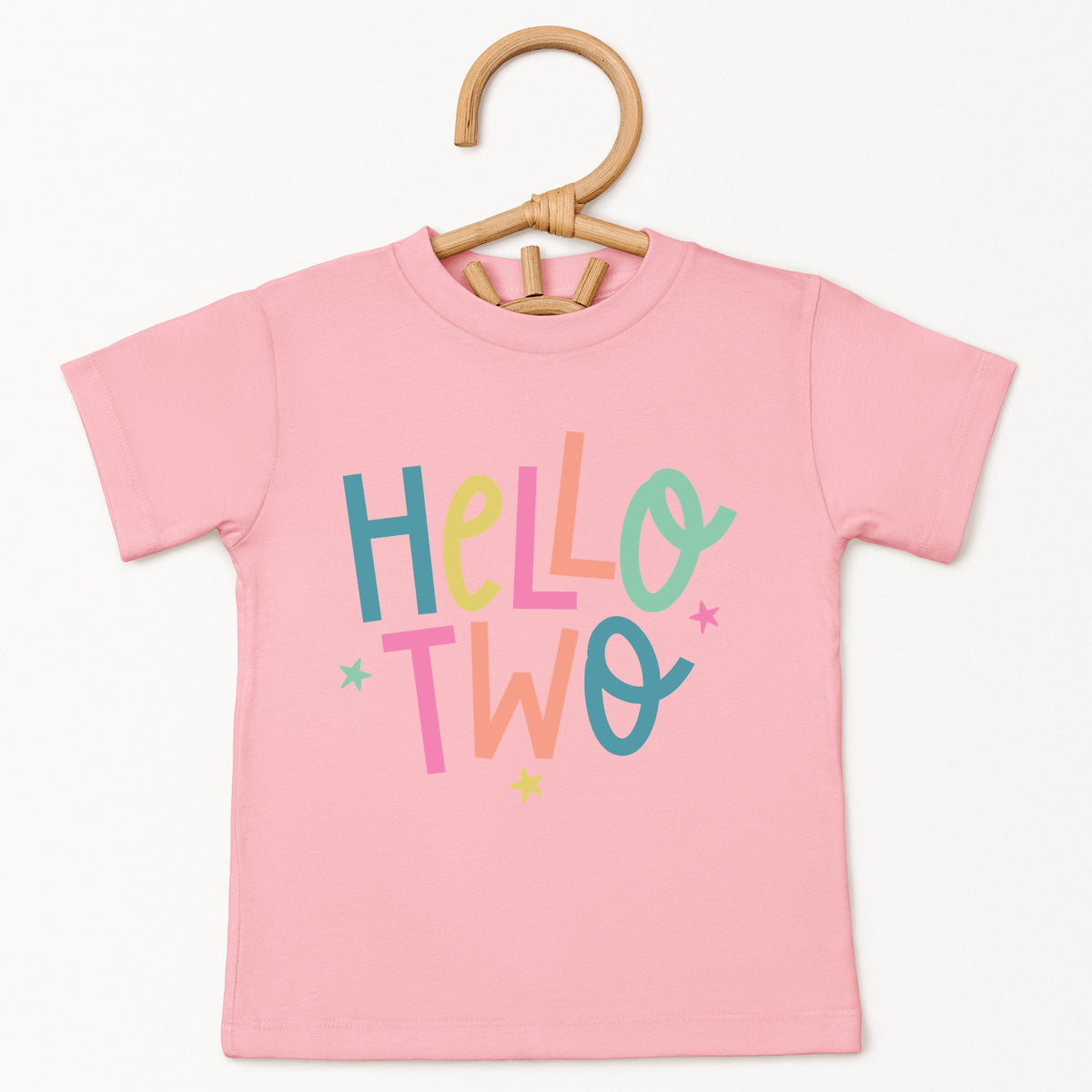 Hello Two Stars - Toddler Short Sleeve Graphic T-Shirt