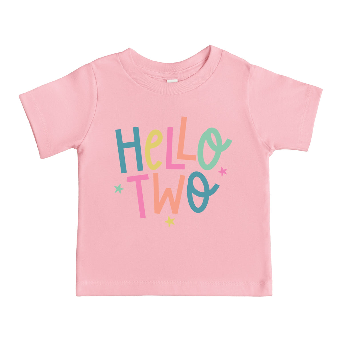 Hello Two Stars - Toddler Short Sleeve Graphic T-Shirt