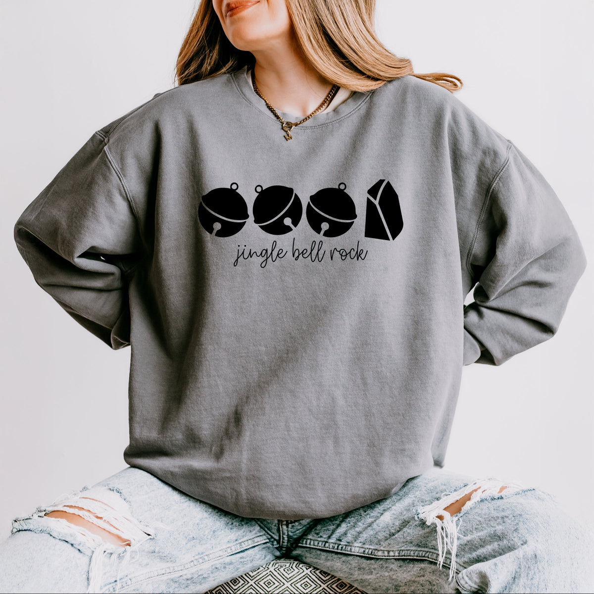 Jingle Bell Rock Icons - Women's Lightweight Garment Dyed Sweatshirt