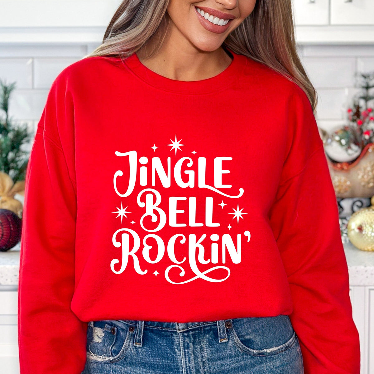Jingle Bell Rockin' Sparkle -  Womens Sweatshirt