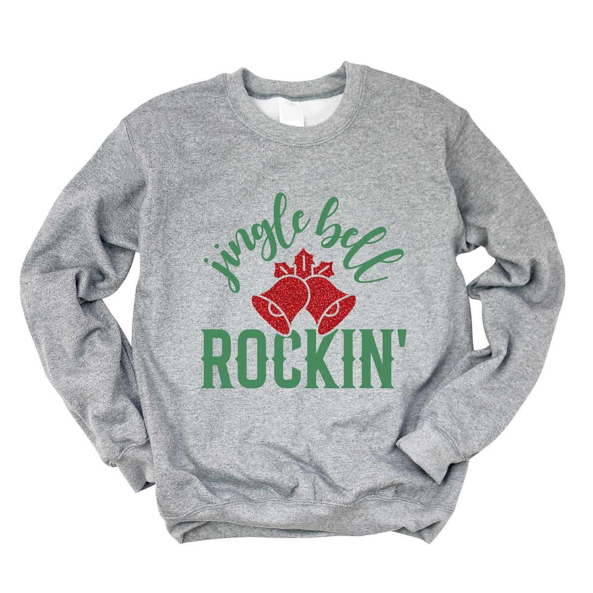 Jingle Bell Rockin' Bell Glitter -  Women's Sweatshirt